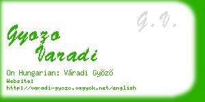 gyozo varadi business card