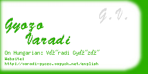 gyozo varadi business card